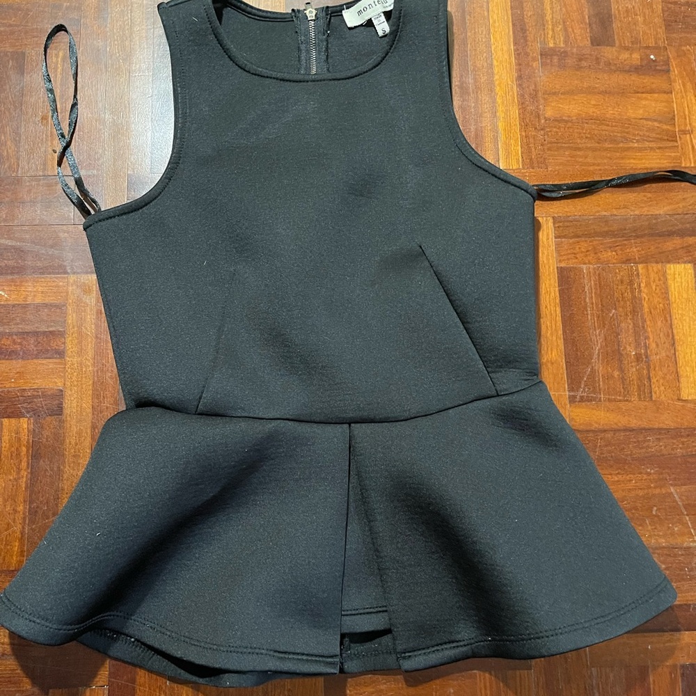Black Peplum Top